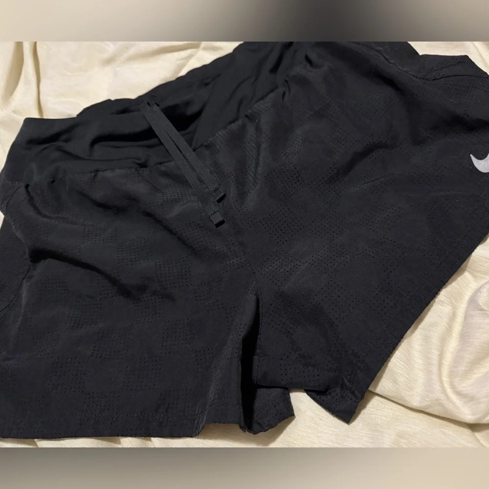 Nike Checkered Black Athletic Shorts